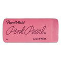 Pens | Paper Mate 70501 Pink Pearl Rectangular Block Eraser For Pencil Marks - Large, Pink (3/Pack) image number 1
