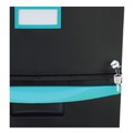 Office Filing Cabinets & Shelves | Storex 61315U01C 2 Legal/letter-Size File Drawers 14.75 in. x 18.25 in. x 26 in. Two-Drawer Mobile Filing Cabinet - Black/Teal image number 5