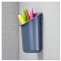  | Universal UNV08193 4.25 in. x 2.5 in. x 5 in. Wall Mount Recycled Plastic Cubicle Pencil Cup - Charcoal image number 3