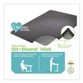 Office Chair Mats | Deflecto CM24242BLKSS Ergonomic 53 in. x 45 in. Sit Stand Mat - Black image number 6