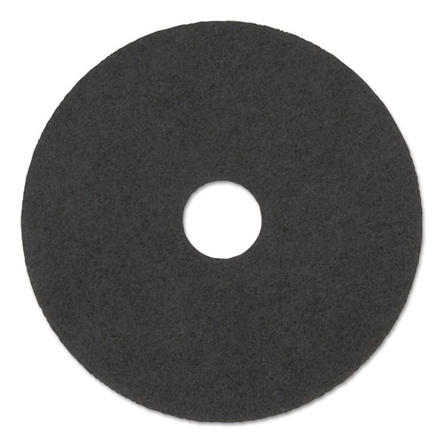 Cleaning & Janitorial Accessories | Boardwalk BWK4019HIP High Performance 19 in. Stripping Floor Pads - Grayish Black (5/Carton) image number 0