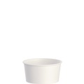 Food Trays, Containers, and Lids | SOLO VS606X-02050 3.83 in. x 1.99 in. 6 oz. Double Poly Paper Food Container - White (1000/Carton) image number 0