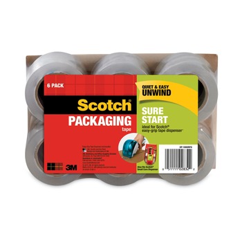 PACKING TAPES | Scotch DP-1000RF6 Sure Start Packaging Tape For Dp1000 Dispensers, 1.5-in Core, 1.88-in X 75 Ft, Clear, 6/pack