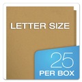 File Folders | Oxford 78542 Earthwise by Oxford 11 in. x 8.5 in. 100-Sheet Capacity 100 Percent Recycled Paper Twin-Pocket Portfolio - Natural (25/Box) image number 6