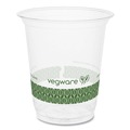 Cups and Lids | Vegware R200-G 7 oz. 76-Series Plastic Cold Cup - Clear/Green (1000/Carton) image number 0