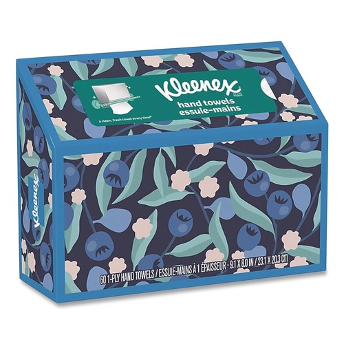 Paper Towels and Napkins | Kleenex 38586 8 in. x 9.1 in. 1-Ply Everyday Hand Towels - White (60/Box) image number 0