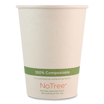 World Centric CUSU12 12 oz. NoTree Paper Hot Cups - Natural (1000/Carton)