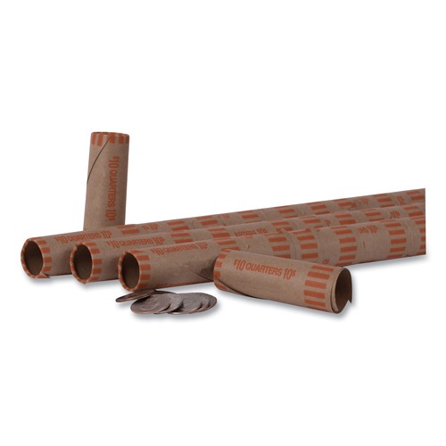 Office & Office Supplies | Pap-R Products 20025 10 Dollars Quarters Preformed Tubular Coin Wrappers (1000/Box) image number 0