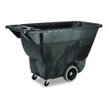 Trash Cans | Rubbermaid Commercial FG9T1300BLA 450 lbs. Capacity Rectangular Structural Foam Tilt Truck - Black image number 4