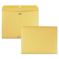 Envelopes & Mailers | Quality Park QUA38090 Redi-File 9 in. x 12 in. No. 90 Cheese Blade Flap Clasp/Gummed Closure Clasp Envelope - Brown Kraft (100/Box) image number 0