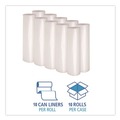 Just Launched | Boardwalk X8647DCKR01 43 in. x 47 in. 56 gal. 1.4 mil Low-Density Can Liners - Clear (100/Carton) image number 3