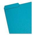 File Folders | Smead 10291 1/3-Cut Tabs Assorted Letter Size 0.75 in. Expansion Interior File Folders - Teal (100/Box) image number 1
