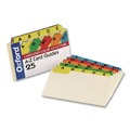 File Folders | Oxford 04635EE 4 x 6 A to Z Index Card Guides with Laminated Tabs - Manila (25-Piece/Set) image number 0