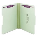 File Folders | Smead 14934 2 in. Expansion Recycled Pressboard Folders with 2 SafeSHIELD Fasteners - Letter Size/Gray-Green (25/Box) image number 1