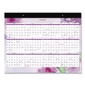 Bulletin Boards | AT-A-GLANCE SK38-704 12 Month: Jan 2026 to Dec 2026 21.75 in. x 17 in. Floral Artwork Beautiful Day Desk Pad Calendar - Assorted Color Sheets, Black Binding image number 1