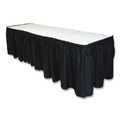 Linen and Table Accessories | Tablemate LS2914-BK 29 in. x 14 ft. Polyester Table Set Linen-Like Table Skirting - Black image number 3