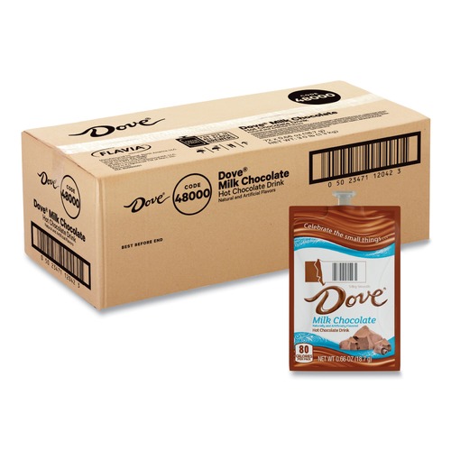 Beverages & Drink Mixes | FLAVIA 48000 Dove Hot Chocolate Freshpack - Milk Chocolate (72/Carton) image number 0