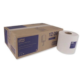Tork 120932 Centerfeed 7.6 x 11.8 2-Ply Hand Towel - White (6/Carton)