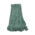  | Boardwalk BWK502GNNB Premium Standard Cotton/Rayon Fiber Mop Head - Medium, Green (12/Carton) image number 0