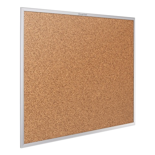  | Quartet 2303 36 in. x 24 in. Classic Series Cork Bulletin Board - Tan Surface, Silver Anodized Aluminum Frame image number 0