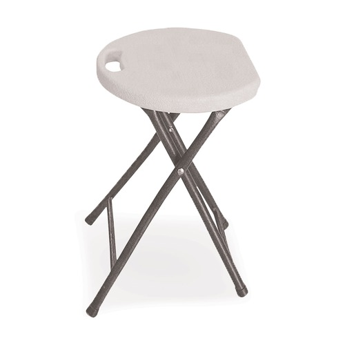 Office & Office Supplies | Iceberg 64573 Rough n Ready 26 in. Seat Height Backless Folding Stool Supports Up to 300 lb - White Seat/Charcoal Base (4/Carton) image number 0