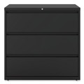 Office Filing Cabinets & Shelves | Alera 25505 42 in. x 18.63 in. x 40.25 in. 3 Legal/Letter/A4/A5 Size Lateral File Drawers - Black image number 2