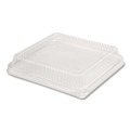  | Handi-Foil 4048DL 8.25 in. x 8.25 in. x 1.5 in. Plastic Dome Lid - Clear (500/Carton) image number 3