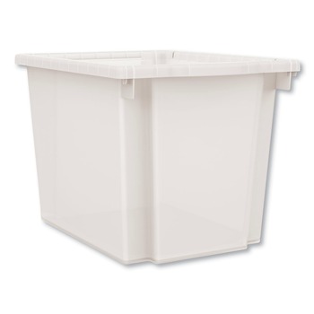 DESK ACCESSORIES AND OFFICE ORGANIZERS | HON HFMBIN12 Flagship 12.75 in. x 16 in. x 12 in. 1 Section Storage Bins - Translucent White