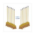 Brooms | Boardwalk BWKBRMAXIL 55 in. Handle Corn Fiber Angled-Head Lobby Brooms - Yellow (12/Carton) image number 2