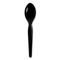 Cutlery | Boardwalk BWKTSHWPSBIW Heavyweight Wrapped Polystyrene Teaspoon Cutlery - Black (1000/Carton) image number 0