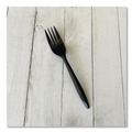 Cutlery | Boardwalk BWKFORKBLPP Mediumweight Polypropylene Plastic Fork Cutlery - Black (1000/Carton) image number 3