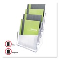 Desk Shelves | Deflecto 77441 9.38w x 7d x 13.63h 4-Compartment Magazine Size DocuHolder - Clear image number 5