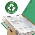 File Folders | Smead 14063 2 in. Expansion Recycled Pressboard 6-Fastener Classification Folders - Letter Size/Green Exterior (10/Box) image number 4