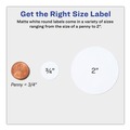 Labels | Avery 04221 0.75 in. Diameter Printable Self-Adhesive Permanent ID Labels with Sure Feed - White (800/Pack) image number 7