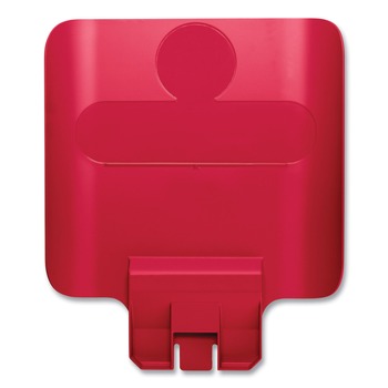 Rubbermaid Commercial 2007905 Slim Jim Recycling Station Billboard  Plastic Red
