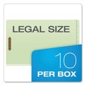 File Folders | Pendaflex 23314 2 in. Expansion 1 Divider 4 Fasteners End Tab Classification Legal Folders - Pale Green (10/Box) image number 5
