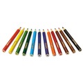 Pencils | Crayola 684112 3.3 mm 2B Short-Length Colored Pencil Set - Assorted Lead and Barrel Colors (12/Set) image number 8