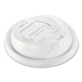 Cups and Lids | Dart 16RCL Optima Reclosable Lids for 12 - 24 oz. Hot Cups - White (100/Pack) image number 1