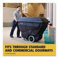 Trash Cans | Rubbermaid Commercial FG101100BLA 151 gal. 600 lbs. Capacity Plastic Structural Foam Tilt Truck - Black image number 7