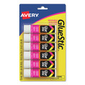 Adhesives & Glues | Avery 98095 0.26 oz. Permanent Glue Stick Value Pack - Applies White/Dries Clear (6/Pack) image number 0
