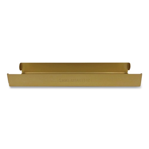 Retail Store Supplies | CONTROLTEK 560068 3.5 in. x 10 in. x 1.75 in. Quarters Stackable Metal Coin Tray - Orange image number 0