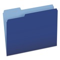 File Folders | Pendaflex 152 1/3 NAV Assorted 1/3-Cut Tabs Letter Size Colored File Folders - Navy Blue/Light Blue (100/Box) image number 0