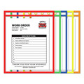 Sheet Protectors | C-Line 43920 75 in. 9 x 12 Stitched Shop Ticket Holders - Neon/Assorted 5 Colors (10/Pack) image number 3