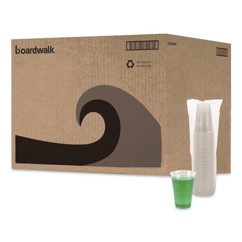  | Boardwalk BWKTRANSCUP14CT 14 oz. Plastic Cold Cups - Translucent (1000/Carton) image number 0