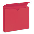 File Folders | Smead 77205 2 in. Expansion 1 Section Letter Size Elastic Cord Closure Expanding Wallet - Red (10/Box) image number 2