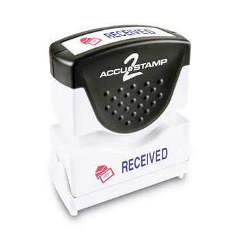 ACCUSTAMP2 035537 1.63 in. x 0.5 in. RECEIVED Pre-Inked Shutter Stamp - Red/Blue