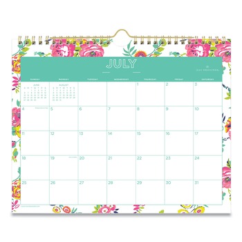 Blue Sky 107936 11 in. x 8.75 in. 12-Month (Jul 2025-Jun 2026) Day Designer Peyton Academic Wall Calendar - White Sheets