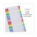 Dividers & Tabs | Universal UNV24814 11 in. x 8.5 in. 31-Tab 1 to 31 Deluxe Table of Contents Dividers for Printers - White (1 Set) image number 3