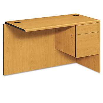 HON H10715R.CC 10700 Series 48 in. x 24 in. x 29.5 in. 3/4 Right Pedestal "L" Workstation Return - Harvest