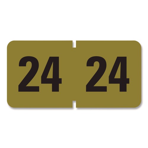 Back to School Sale | Smead 68324 Yearly End Tab 2024 File Folder Labels - Gold (1-Roll) image number 0